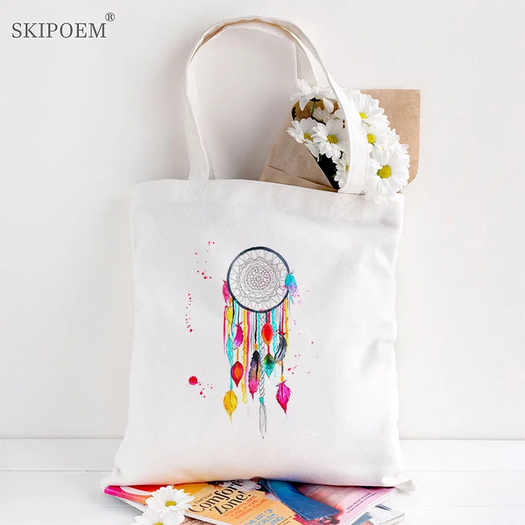 Tote Bag Shoppers Bags Reusable Beach Messenger Hand Bag Summer Feather Dreamcatcher Cute Vintage Aesthetic Painting Handbags 1
Tote Bag Shoppers Bags Reusable Beach Messenger Hand Bag Summer Feather Dreamcatcher Cute Vintage Aesthetic Painting Handbags 1
