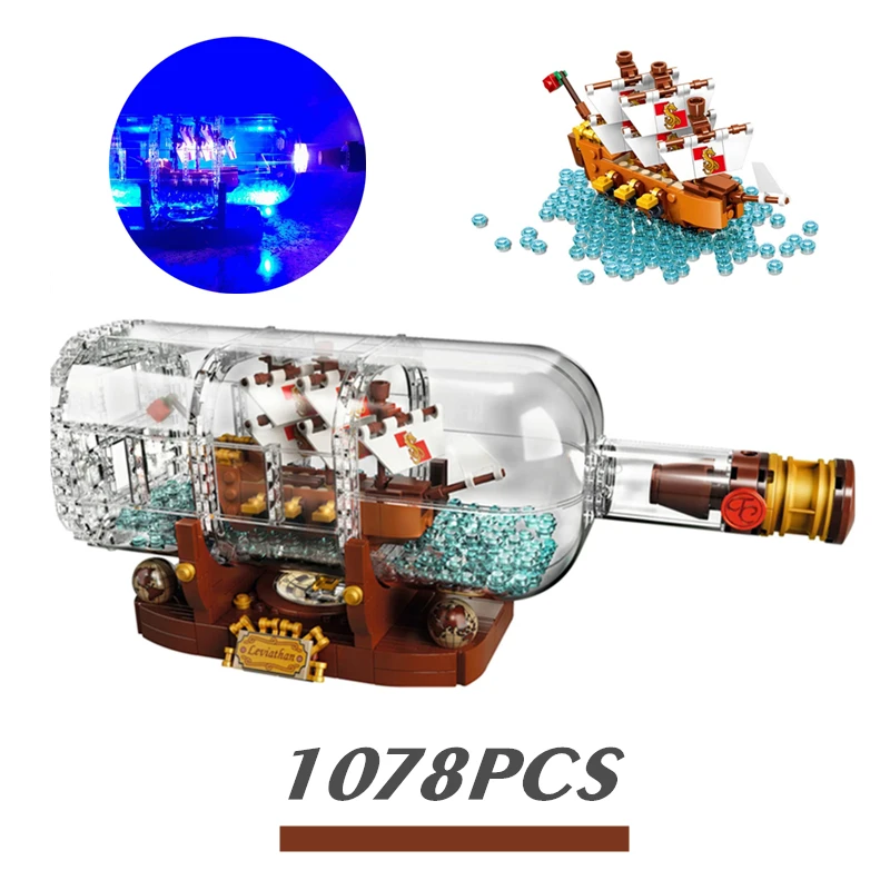 FIT 21313 LED Light Ship Boat In A Bottle Ship Building Kits Blocks Bricks Children Toys Kid Gift Birthday
FIT 21313 LED Light Ship Boat In A Bottle Ship Building Kits Blocks Bricks Children Toys Kid Gift Birthday