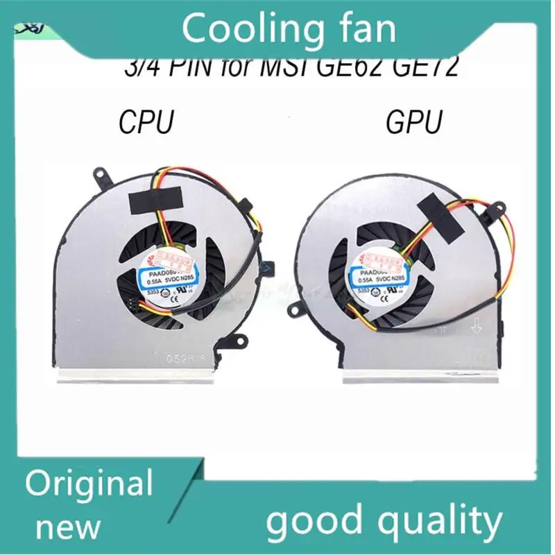 3pin 4 pin fan Computer Radiator Cooling Fans For MSI GE62 GL62 GE72 GL72 GP62 GP72 PAAD06015SL laptop CPU GPU graphics card fan
3pin 4 pin fan Computer Radiator Cooling Fans For MSI GE62 GL62 GE72 GL72 GP62 GP72 PAAD06015SL laptop CPU GPU graphics card fan