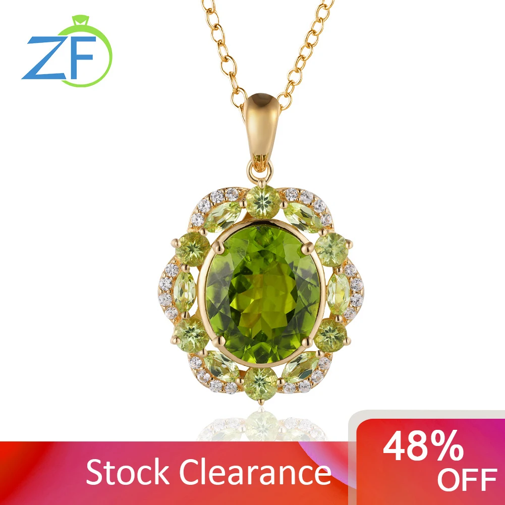 GZ ZONGFA Genuine 925 Sterling Silver Pendant for Women Oval 12*10 Natural Peridot 6 Carats Gemstone Necklace Fine Jewelry
GZ ZONGFA Genuine 925 Sterling Silver Pendant for Women Oval 12*10 Natural Peridot 6 Carats Gemstone Necklace Fine Jewelry