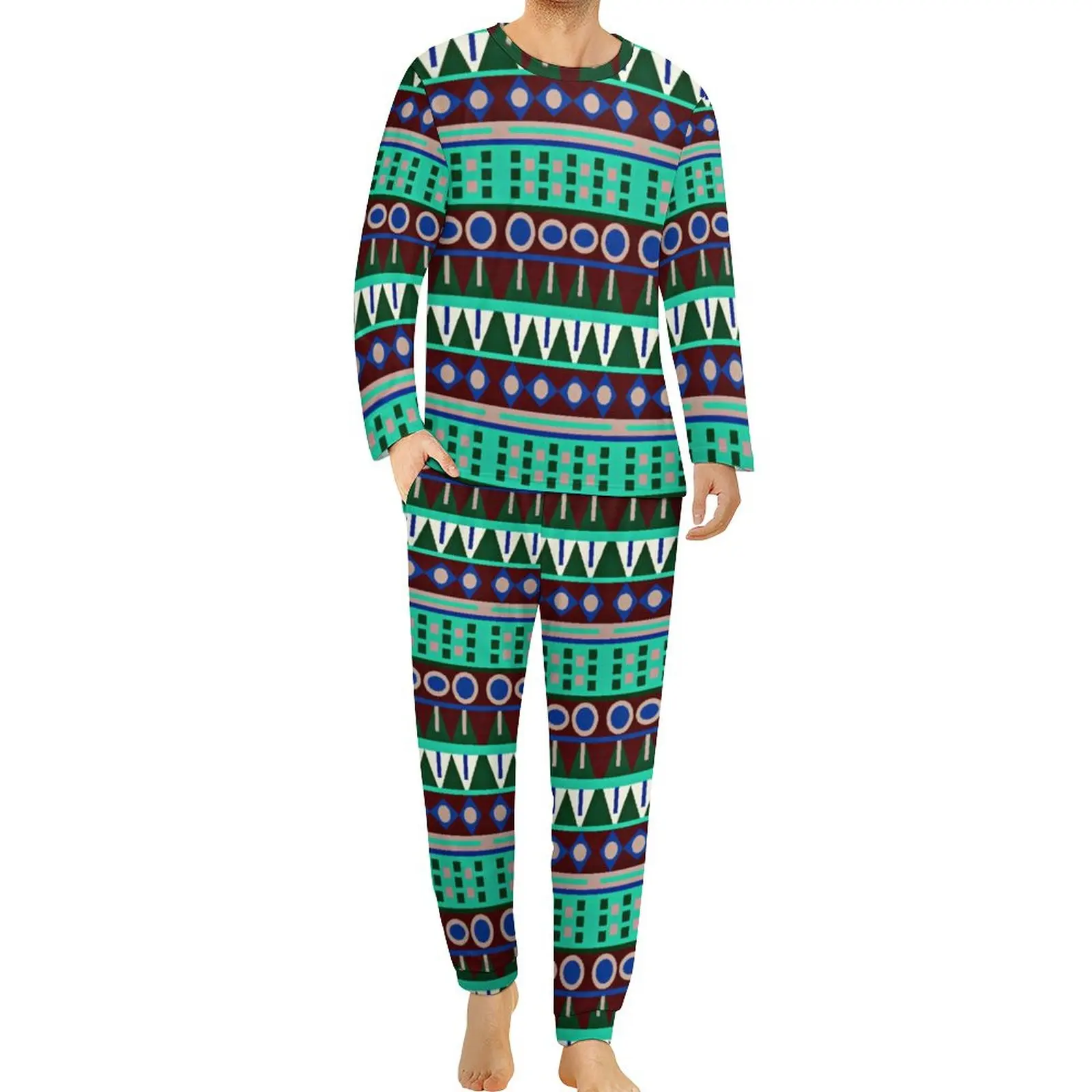 Retro African Tribal Pajamas Winter Vintage Print Casual Nightwear Men 2 Piece Design Long Sleeves Fashion Big Size Pajama Sets
Retro African Tribal Pajamas Winter Vintage Print Casual Nightwear Men 2 Piece Design Long Sleeves Fashion Big Size Pajama Sets