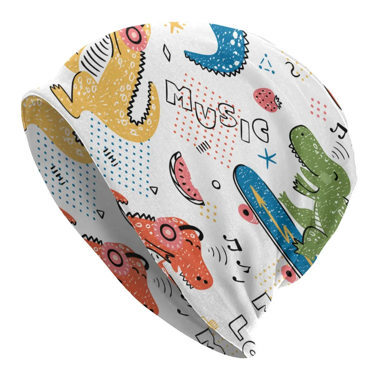 Music Lover Dinosaur Men's Beanies for Women Outdoor Bonnet Hats Unisex Knitted Hat Hip Hop Cap
Music Lover Dinosaur Men's Beanies for Women Outdoor Bonnet Hats Unisex Knitted Hat Hip Hop Cap