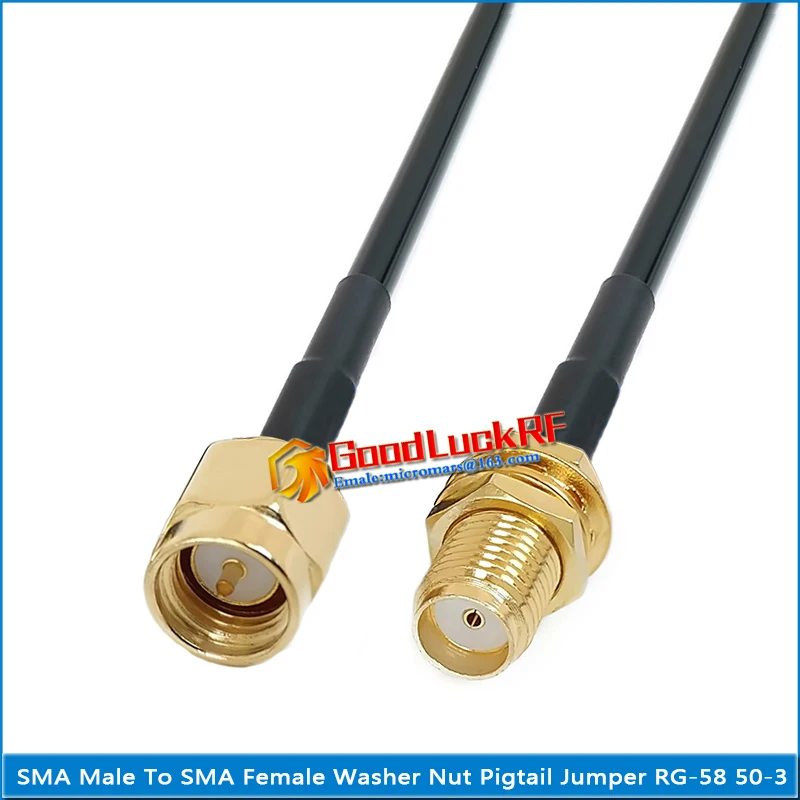 SMA Male to SMA Female Washer O-ring Bulkhead Mount Nut Pigtail Jumper RG-58 RG58 3D-FB Extend cable 50 Ohm copper High Quality
SMA Male to SMA Female Washer O-ring Bulkhead Mount Nut Pigtail Jumper RG-58 RG58 3D-FB Extend cable 50 Ohm copper High Quality