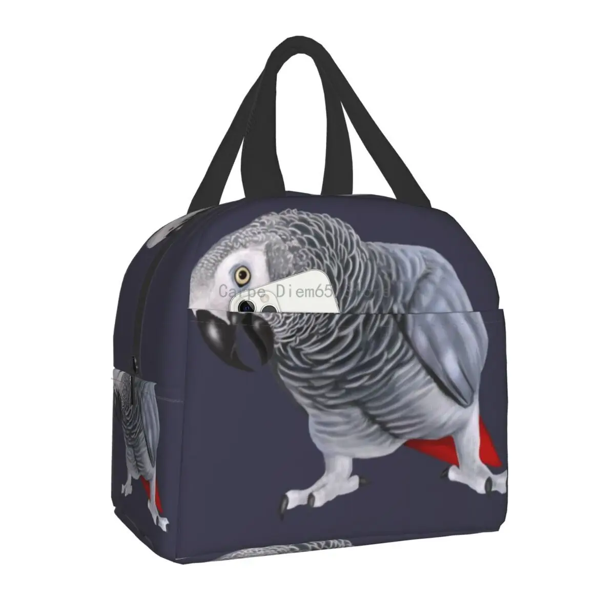 African Grey Parrot Insulated Lunch Tote Bag for Women Psittacine Bird Portable Thermal Cooler Bento Box School
African Grey Parrot Insulated Lunch Tote Bag for Women Psittacine Bird Portable Thermal Cooler Bento Box School