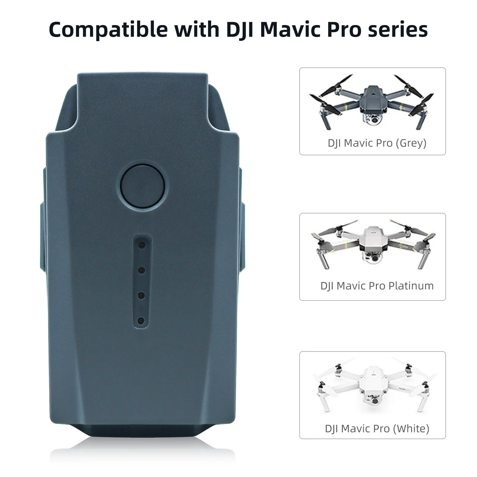 Для Mavic Pro / Platinum Drone 11,4 V 6830mAh, высокая емкость, Интеллектуальная батарея полета, длительное время полета
Для Mavic Pro / Platinum Drone 11,4 V 6830mAh, высокая емкость, Интеллектуальная батарея полета, длительное время полета