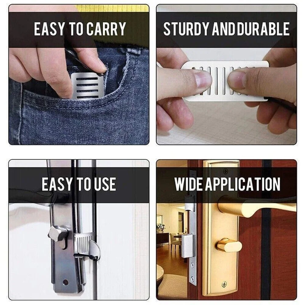 Home Travel Hotel Door Lock Privacy Protector Silver Stainless Steel With Storage Bag 1PC Hardware Security Tool
Home Travel Hotel Door Lock Privacy Protector Silver Stainless Steel With Storage Bag 1PC Hardware Security Tool