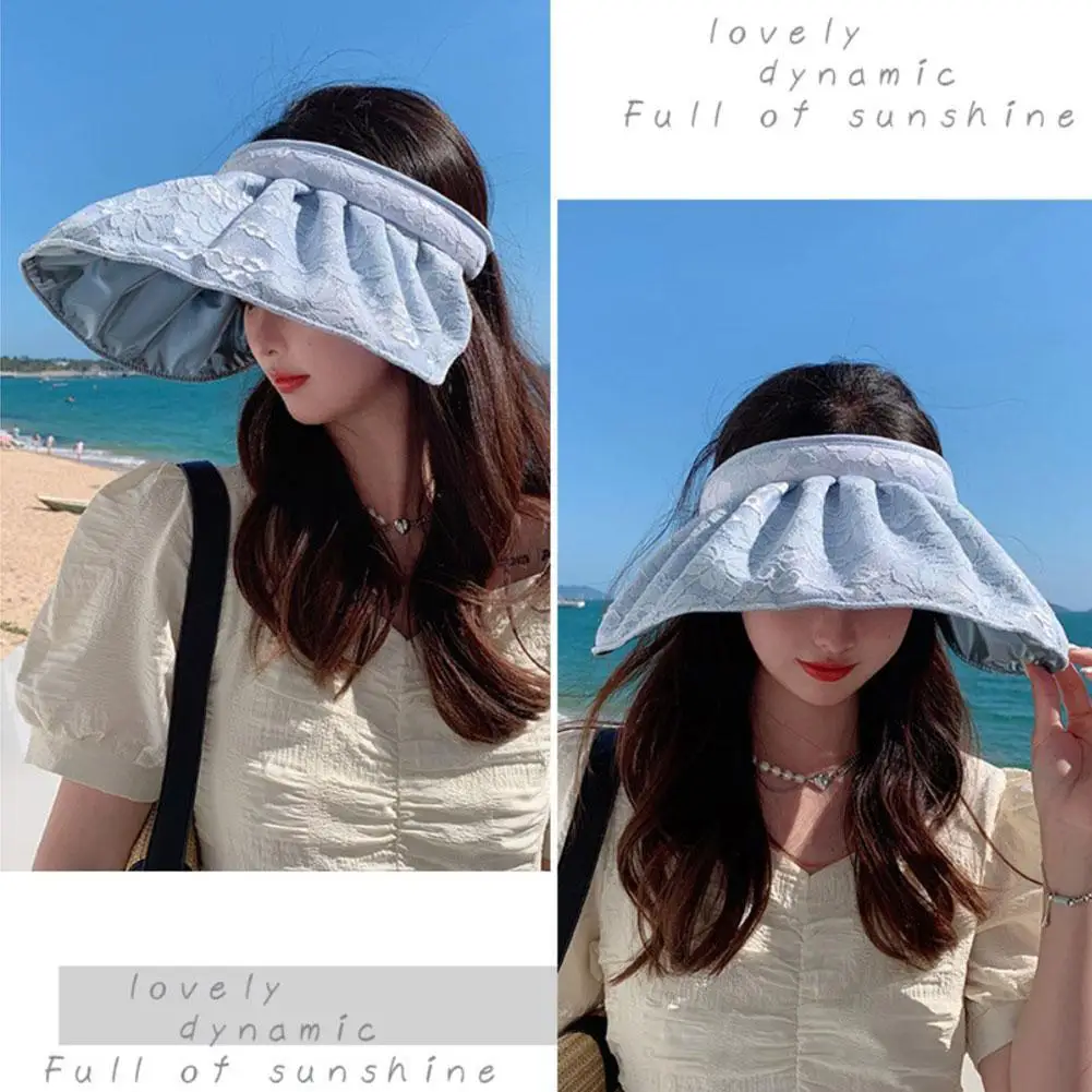 Women Visor Hats Foldable Wide Large Brim Hat Beach Hats For Women Empty Top Visors Dual-use Headband Caps Y3z6 
Women Visor Hats Foldable Wide Large Brim Hat Beach Hats For Women Empty Top Visors Dual-use Headband Caps Y3z6