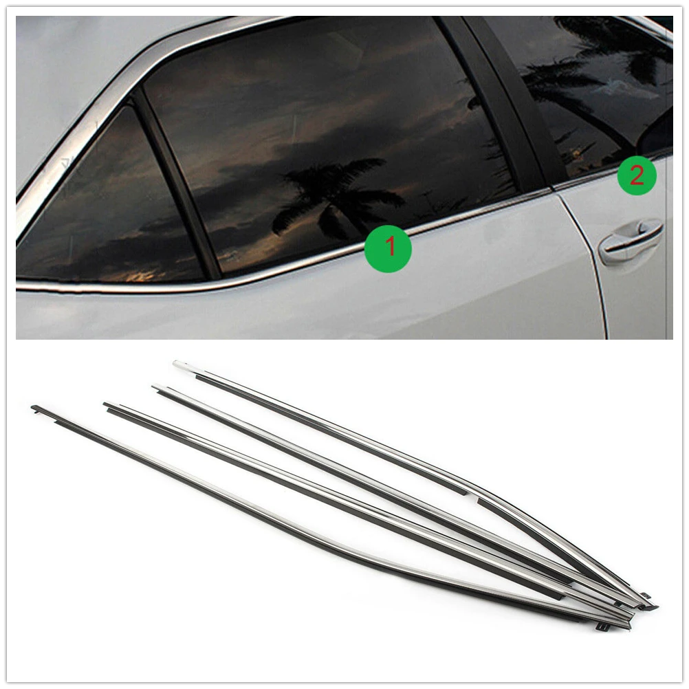 Chrome Car Window Door Sealing Strip Weatherstrip Trim Waterproof Glass Seal Gasket Shades For Toyota Corolla 2014-2019
Chrome Car Window Door Sealing Strip Weatherstrip Trim Waterproof Glass Seal Gasket Shades For Toyota Corolla 2014-2019