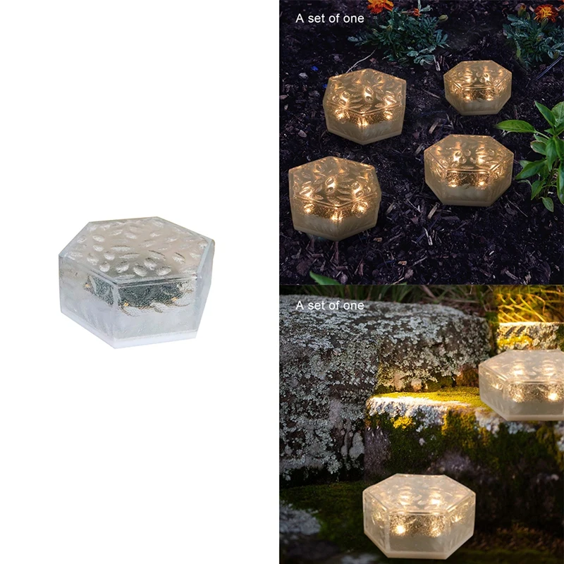 Solar LED Light Outdoor Waterproof Hexagon Solar Power Garden Light Ice Brick Lamp Decor For Patio Stair Garden
Solar LED Light Outdoor Waterproof Hexagon Solar Power Garden Light Ice Brick Lamp Decor For Patio Stair Garden