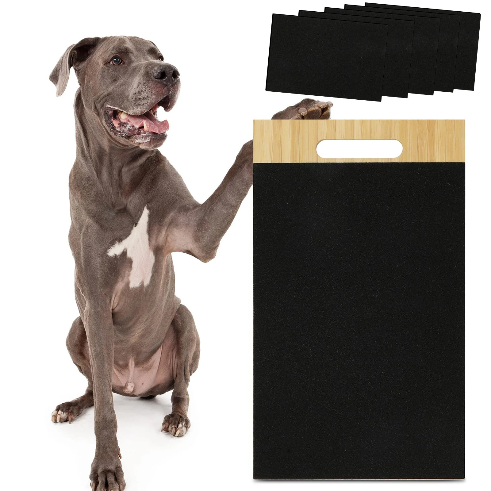 Pet Supply Replacement 80 120 Grit Dog Scratch Pad Polish Wood Board With 6 Sandpaper No Nervous For Nail Trimming Rectangle
Pet Supply Replacement 80 120 Grit Dog Scratch Pad Polish Wood Board With 6 Sandpaper No Nervous For Nail Trimming Rectangle