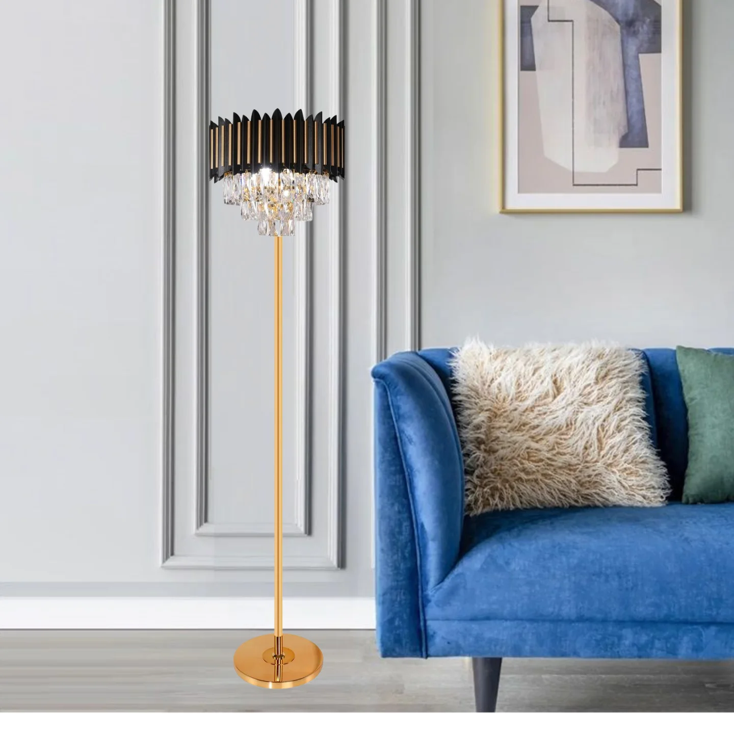 Nordic Crystal Luxury Modern Gold Stand Floor Lamp LED Bedroom Living Room Indoor Home Villa Dec Light Fixtures
Nordic Crystal Luxury Modern Gold Stand Floor Lamp LED Bedroom Living Room Indoor Home Villa Dec Light Fixtures