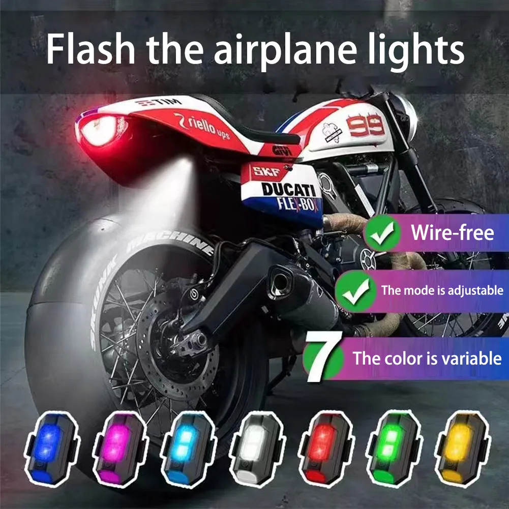 2pcs Motorcycle LED Lights Safety Warning Flash Light UAV Wing Lamp Waterproof Rear Lighr Ultra Bright Taillight Motorbike Parts
2pcs Motorcycle LED Lights Safety Warning Flash Light UAV Wing Lamp Waterproof Rear Lighr Ultra Bright Taillight Motorbike Parts