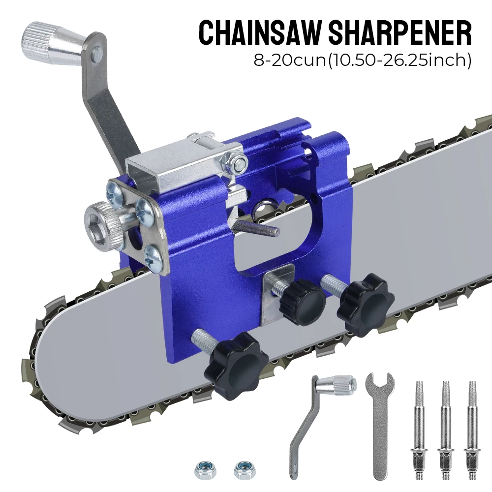 

Woodworking Chainsaw Sharpener Hand-operated With 3 Grinding Rod Electric Saws Repair Tools Sharpening Chain tooth