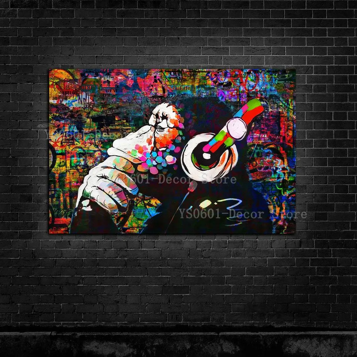 Abstract Banksy DJ Monkey Posters Graffiti Art Canvas Painting Wall Art Pictures Living Room Decor Mural Home Decor
Abstract Banksy DJ Monkey Posters Graffiti Art Canvas Painting Wall Art Pictures Living Room Decor Mural Home Decor
