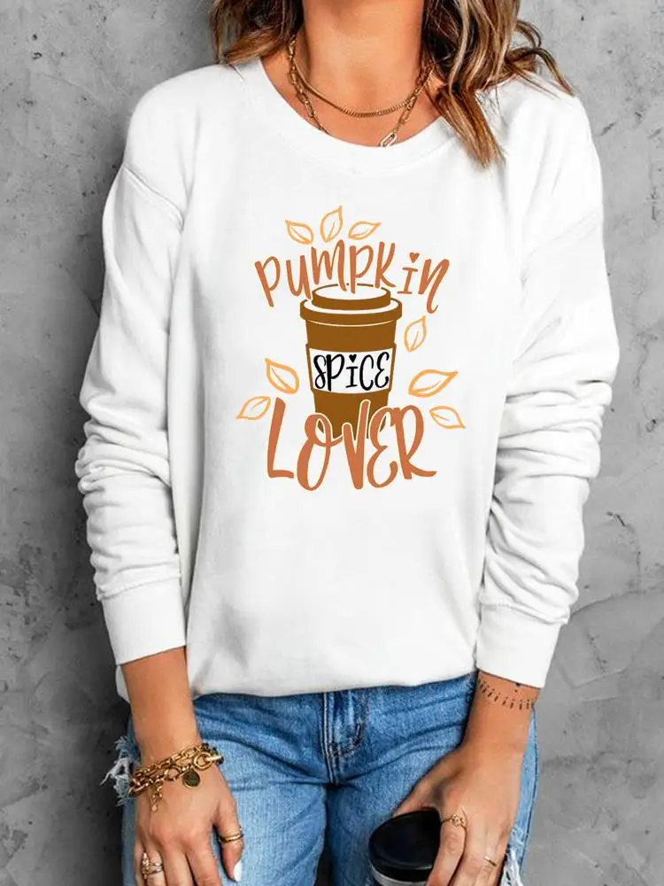 Women Fall Thanksgiving Autumn Clothing Halloween Pumpkin Trend Spice Cute Fashion Pullovers O-neck Female Graphic Sweatshirts
Women Fall Thanksgiving Autumn Clothing Halloween Pumpkin Trend Spice Cute Fashion Pullovers O-neck Female Graphic Sweatshirts