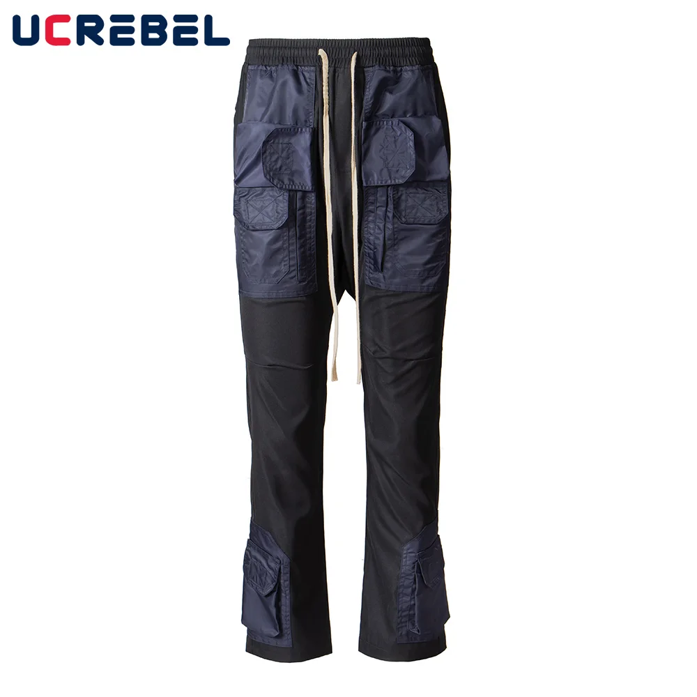 Contrast Paneled Casual Cargo Pants Mens Streetwear Multi-Pocket Sweatpants Safari Style Elastic Waist Straight-leg Pants Men
Contrast Paneled Casual Cargo Pants Mens Streetwear Multi-Pocket Sweatpants Safari Style Elastic Waist Straight-leg Pants Men
