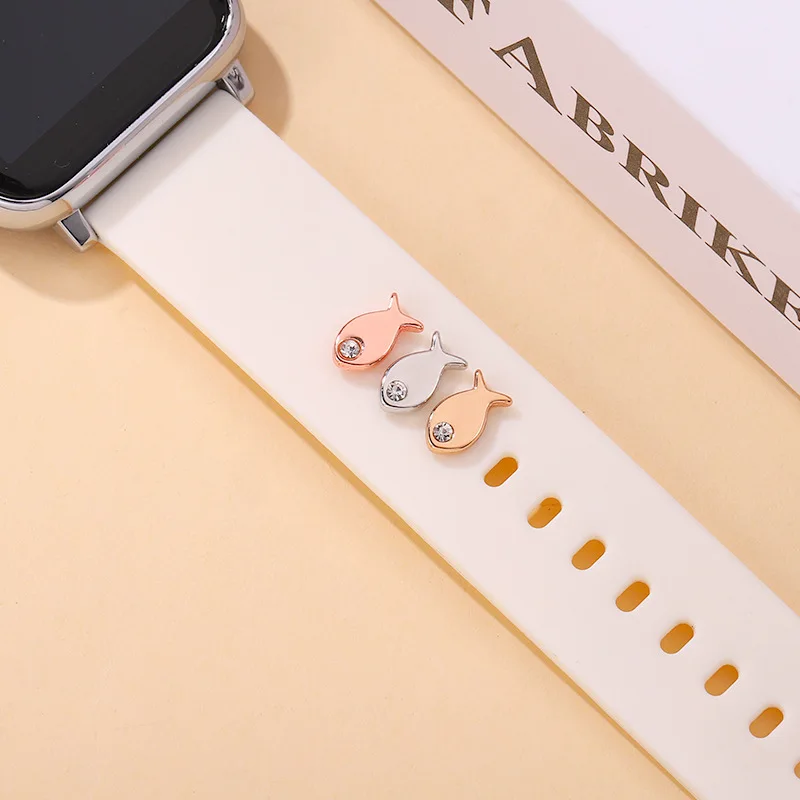 Delicate Fish Charm Stud for Watchband Decorative Accessories Cartoon Animal Watch Band Charms Jewelry for Silicone Sport Strap
Delicate Fish Charm Stud for Watchband Decorative Accessories Cartoon Animal Watch Band Charms Jewelry for Silicone Sport Strap
