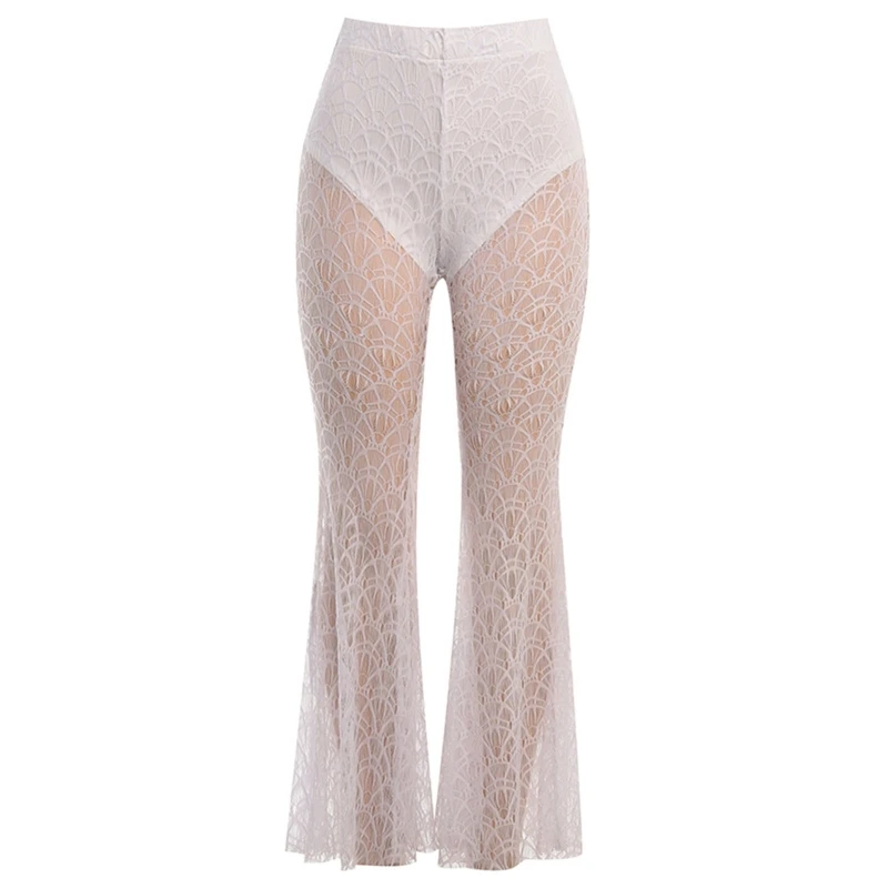 Sexy Women Beach See-through Mesh High Waist Elastic Sheer Wide Leg Pants Trousers Bikini Cover Up S/M/L
Sexy Women Beach See-through Mesh High Waist Elastic Sheer Wide Leg Pants Trousers Bikini Cover Up S/M/L