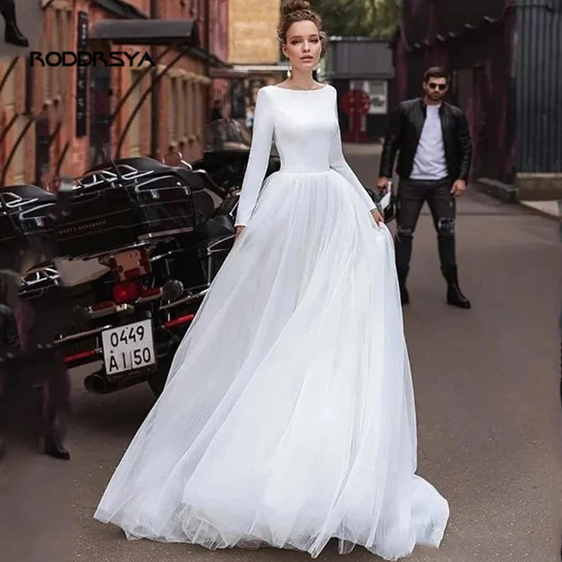 Boho Elegant Simple Wedding Dress 2022 O-Neck A-Line Backless Organza Bride Gown Full Sleeve Custom Made Robe De Mariée Hot Sale
Boho Elegant Simple Wedding Dress 2022 O-Neck A-Line Backless Organza Bride Gown Full Sleeve Custom Made Robe De Mariée Hot Sale