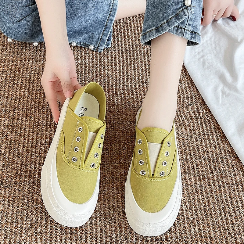 Ladies Canvas Sneakers Flat Casual Loafers Slip-On Breathable Sandals Summer Sports Vulcanized Women's Shoes zapatos de mujer
Ladies Canvas Sneakers Flat Casual Loafers Slip-On Breathable Sandals Summer Sports Vulcanized Women's Shoes zapatos de mujer