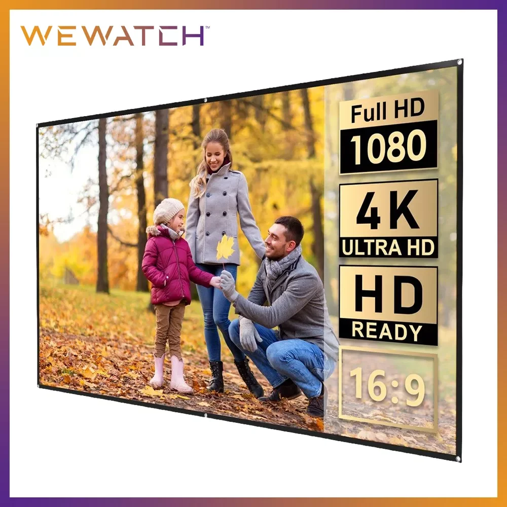 WEWATCH PS7 120 inch Optical Layer Material Projection Screen 16 9 Screen High Brightness Reflective Foldable Projector Screen
WEWATCH PS7 120 inch Optical Layer Material Projection Screen 16 9 Screen High Brightness Reflective Foldable Projector Screen