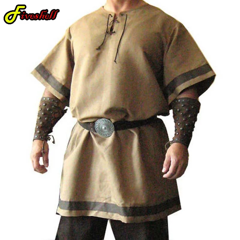 Medieval Vintage Tops Renaissance Viking Warrior Knight Adult Men Nordic Army Pirate Tunic Shirts Halloween Cosplay costume
Medieval Vintage Tops Renaissance Viking Warrior Knight Adult Men Nordic Army Pirate Tunic Shirts Halloween Cosplay costume