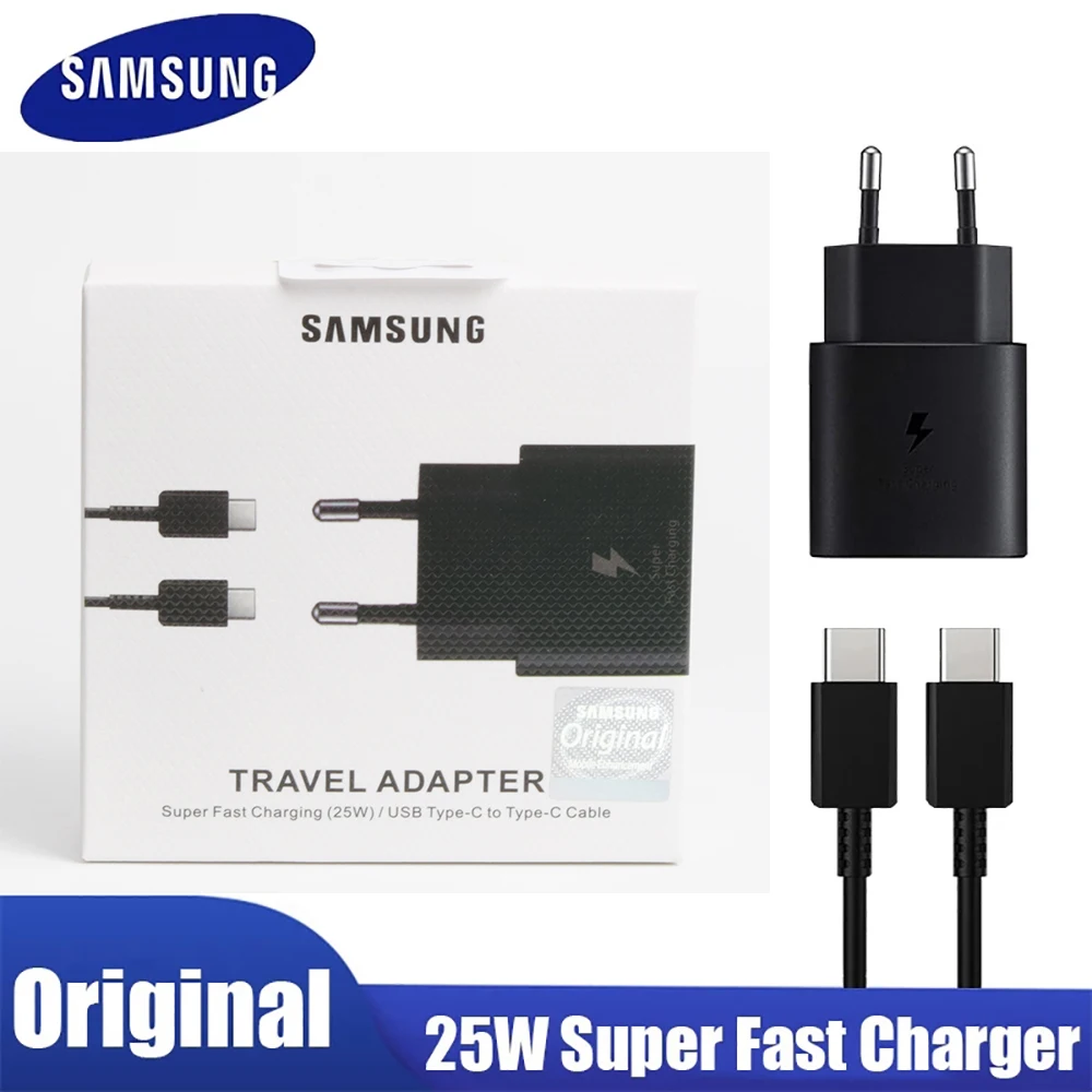 Original Samsung A53 A33 A52 A32 F52 S22 S21 S20 Super Fast Charger 25W EU Power Adapter EP-TA800 For Galaxy S10 5G Type C Cable
Original Samsung A53 A33 A52 A32 F52 S22 S21 S20 Super Fast Charger 25W EU Power Adapter EP-TA800 For Galaxy S10 5G Type C Cable