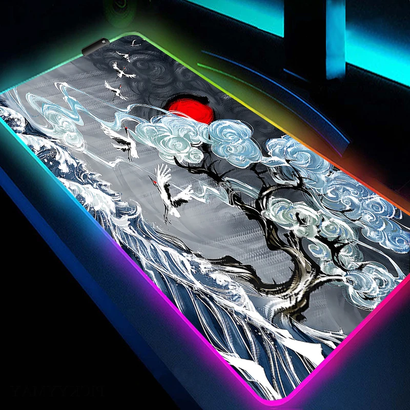 Оригинальный арт RGB игровой коврик для мыши с подсветкой, японский Большой Волнистый коврик для мыши, игровой компьютерный большой Настольный коврик с HD-печатью 
Оригинальный арт RGB игровой коврик для мыши с подсветкой, японский Большой Волнистый коврик для мыши, игровой компьютерный большой Настольный коврик с HD-печатью
