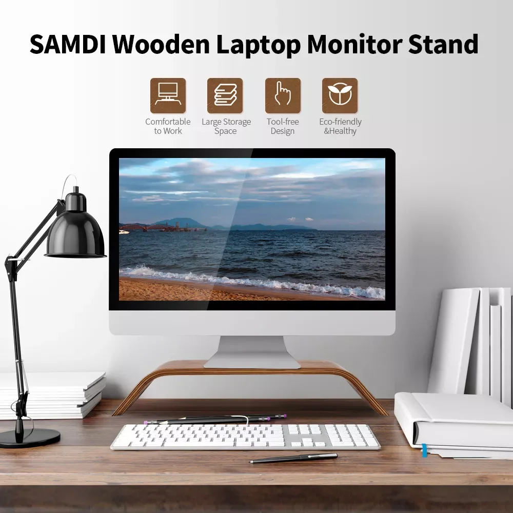 SAMDI Wooden Stand All-in-one Machine Monitor Laptop Holder Strong Bearing Capacity Stable Wooden Bracket Replacement for iMac
SAMDI Wooden Stand All-in-one Machine Monitor Laptop Holder Strong Bearing Capacity Stable Wooden Bracket Replacement for iMac