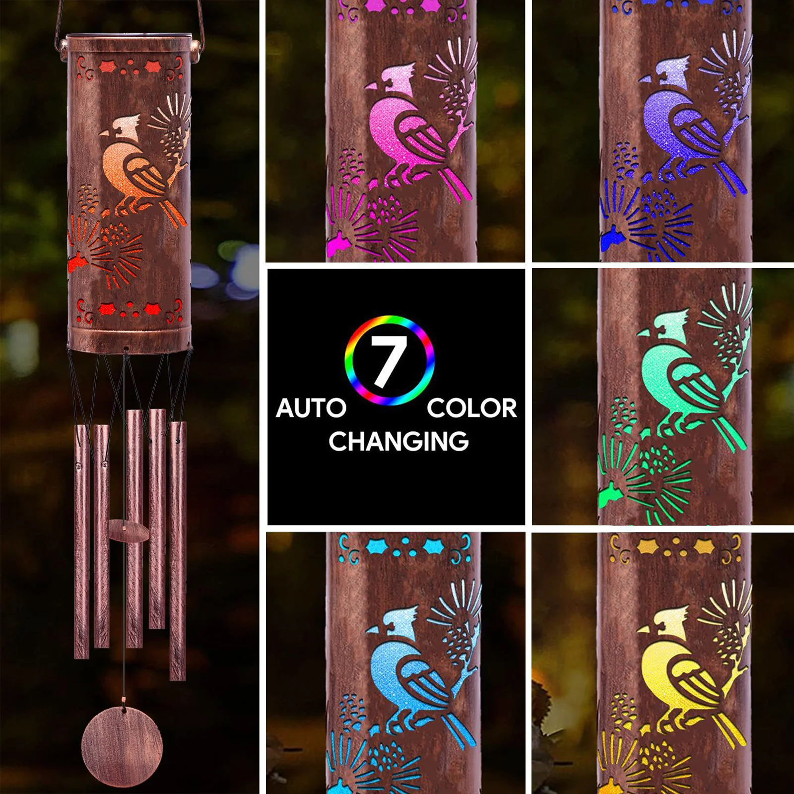 Color Solar Power Wind Chime Hummingbird Butterfly Waterproof Outdoor LED Landscape Decoration Light for Patio Yard Garden
Color Solar Power Wind Chime Hummingbird Butterfly Waterproof Outdoor LED Landscape Decoration Light for Patio Yard Garden