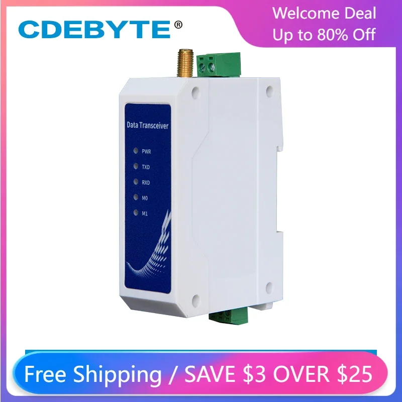 2Pcs 433MHz RS485 LoRa ModBus Wireless Data Transmission Digital Radio 20dBm GFSK Long Range 1km Din-Rail Prevent Module SMA-K
2Pcs 433MHz RS485 LoRa ModBus Wireless Data Transmission Digital Radio 20dBm GFSK Long Range 1km Din-Rail Prevent Module SMA-K