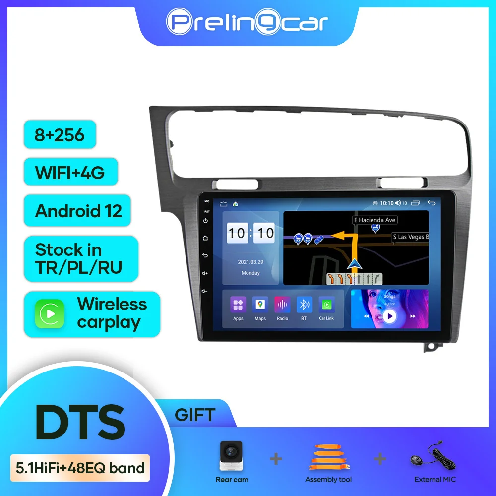 Prelingcar For Volkswagen Golf 7 VII 2013-2017 Android 12 Car Monitor 8 256g Carplay RDS GPS Built 2din Radio DVD Player DST
Prelingcar For Volkswagen Golf 7 VII 2013-2017 Android 12 Car Monitor 8 256g Carplay RDS GPS Built 2din Radio DVD Player DST