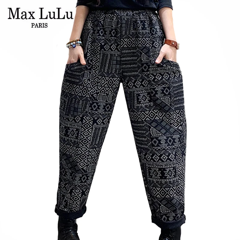 Женские свободные джинсы Max LuLu, повседневные винтажные джинсы с цветочным принтом в Корейском стиле, дизайнерские эластичные джинсовые брю...
Женские свободные джинсы Max LuLu, повседневные винтажные джинсы с цветочным принтом в Корейском стиле, дизайнерские эластичные джинсовые брю...