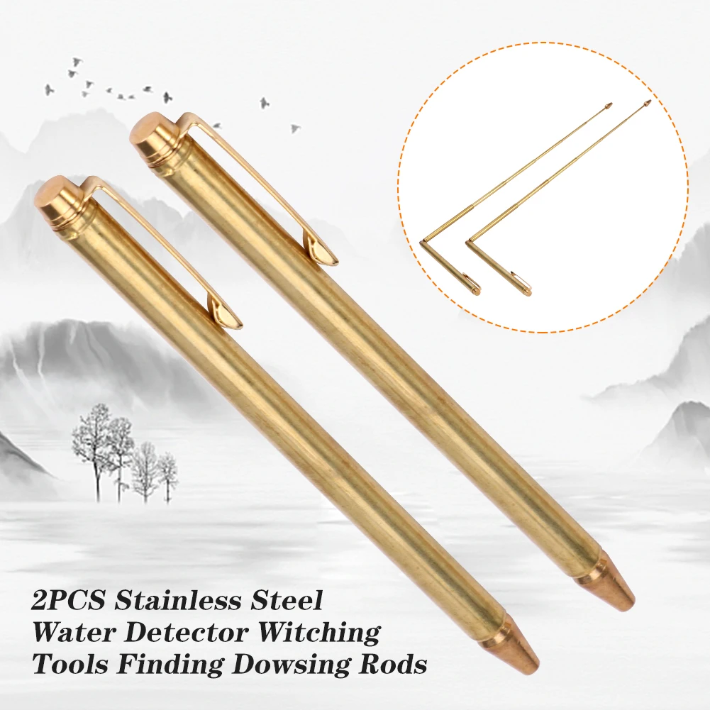 

Divining Detector Dowsing Rods Positioning Rod Test Meters Flexible Positioning Rods 2pcs 57cm Adjustable Brass Gold