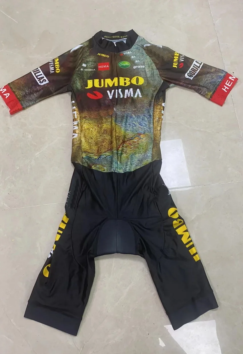 LASER CUT Skinsuit 2022 JUMBO VISMA TEAM Black Bodysuit SHORT Cycling Jersey Bike Bicycle Clothing Maillot Ropa Ciclismo
LASER CUT Skinsuit 2022 JUMBO VISMA TEAM Black Bodysuit SHORT Cycling Jersey Bike Bicycle Clothing Maillot Ropa Ciclismo