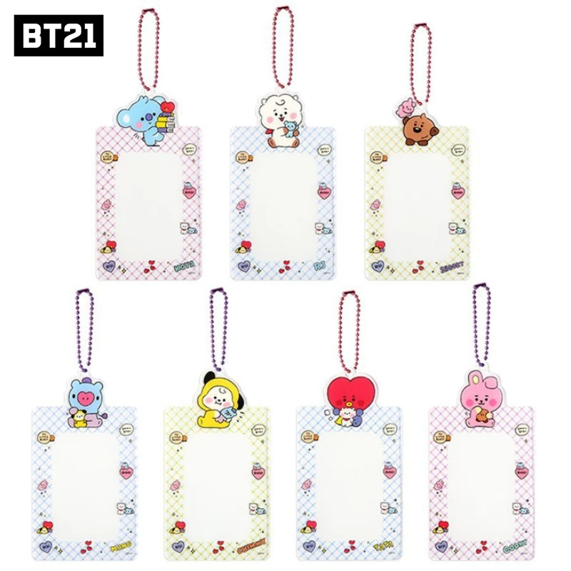 Милая Bt21 Kpop прозрачный держатель для карты мультяшная сумка для хранения банковских карт в метро, брелок, аксессуары, портативная цепочка с ... 
Милая Bt21 Kpop прозрачный держатель для карты мультяшная сумка для хранения банковских карт в метро, брелок, аксессуары, портативная цепочка с ...