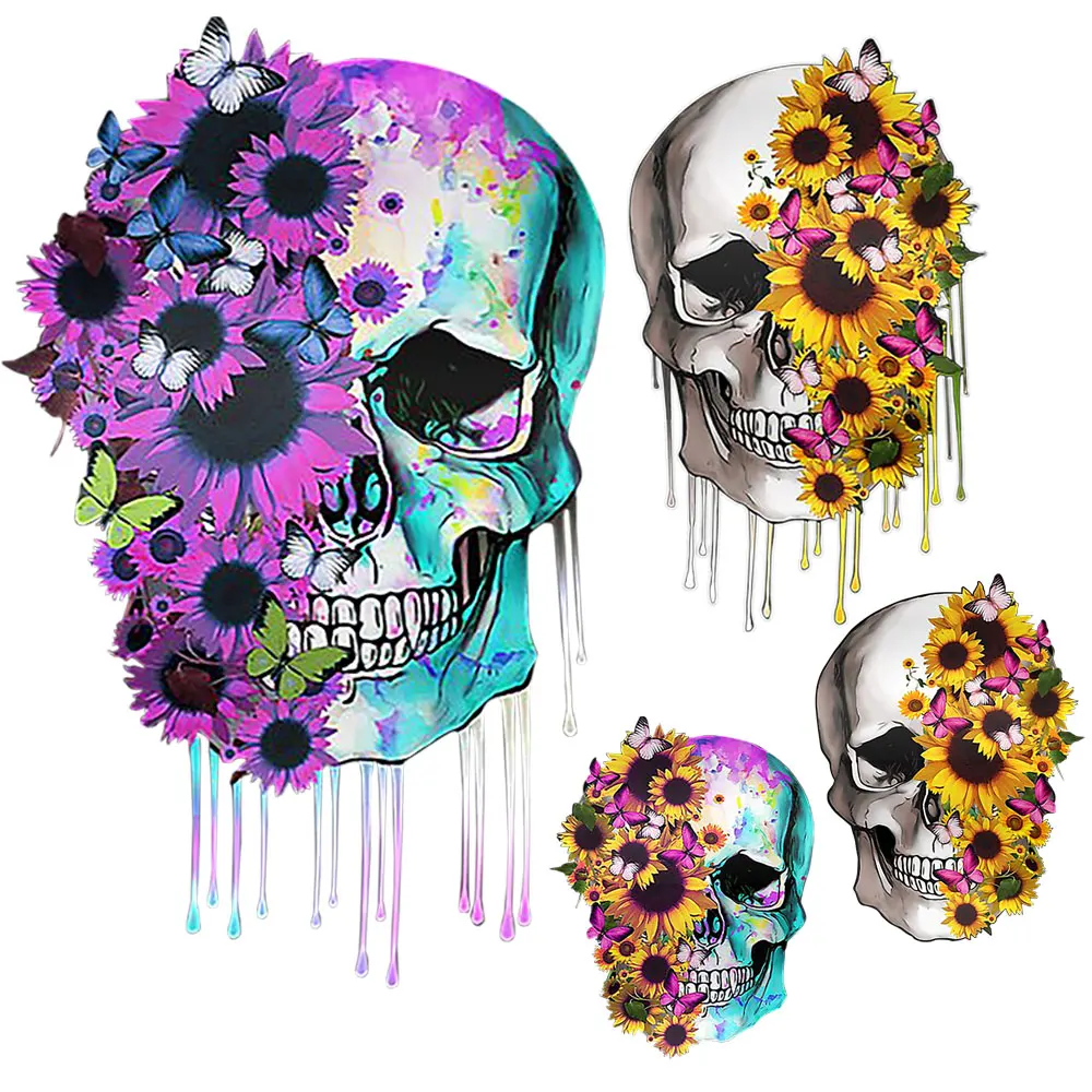 Heat Transfer Vinyl Stickers for Clothes T-shirt Patches Diy Decal Accessorie Washable Sunflower Skull Patches Iron on Clothing
Heat Transfer Vinyl Stickers for Clothes T-shirt Patches Diy Decal Accessorie Washable Sunflower Skull Patches Iron on Clothing