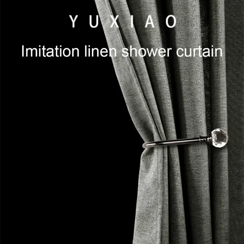 Convenient Bathrobe No Punching Shower Curtains Wide Modern Bathing Cover Solid Color Bath Curtains Imitation Linen Fabric
Convenient Bathrobe No Punching Shower Curtains Wide Modern Bathing Cover Solid Color Bath Curtains Imitation Linen Fabric