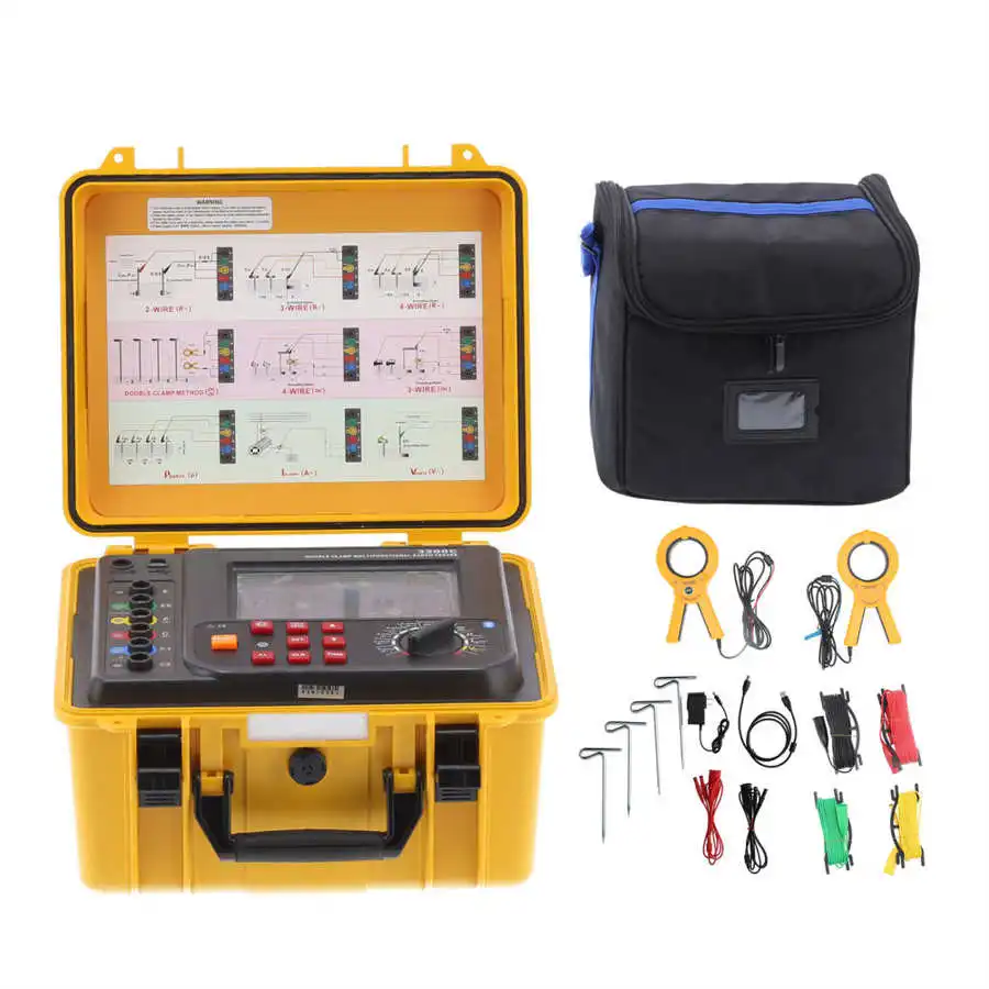 Factory Price ETCR3200C Resistance Tester Waterproof Double Clamp Ground Resistance Meter Soil Resistivity Tester
Factory Price ETCR3200C Resistance Tester Waterproof Double Clamp Ground Resistance Meter Soil Resistivity Tester