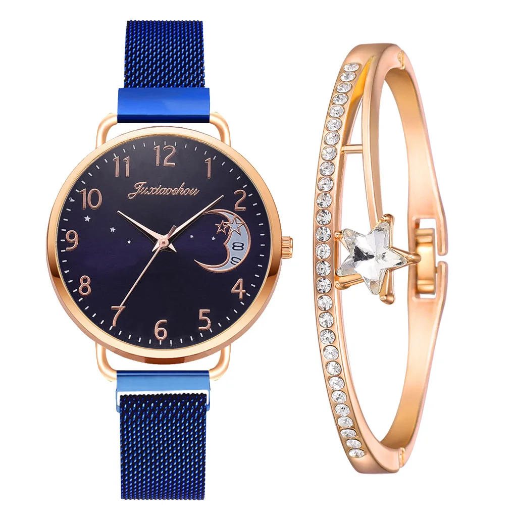 2022 Fashion Personality Quartz Women Watch Set Magnet Buckle Moon Chart Band Calendar Factory Watch
2022 Fashion Personality Quartz Women Watch Set Magnet Buckle Moon Chart Band Calendar Factory Watch