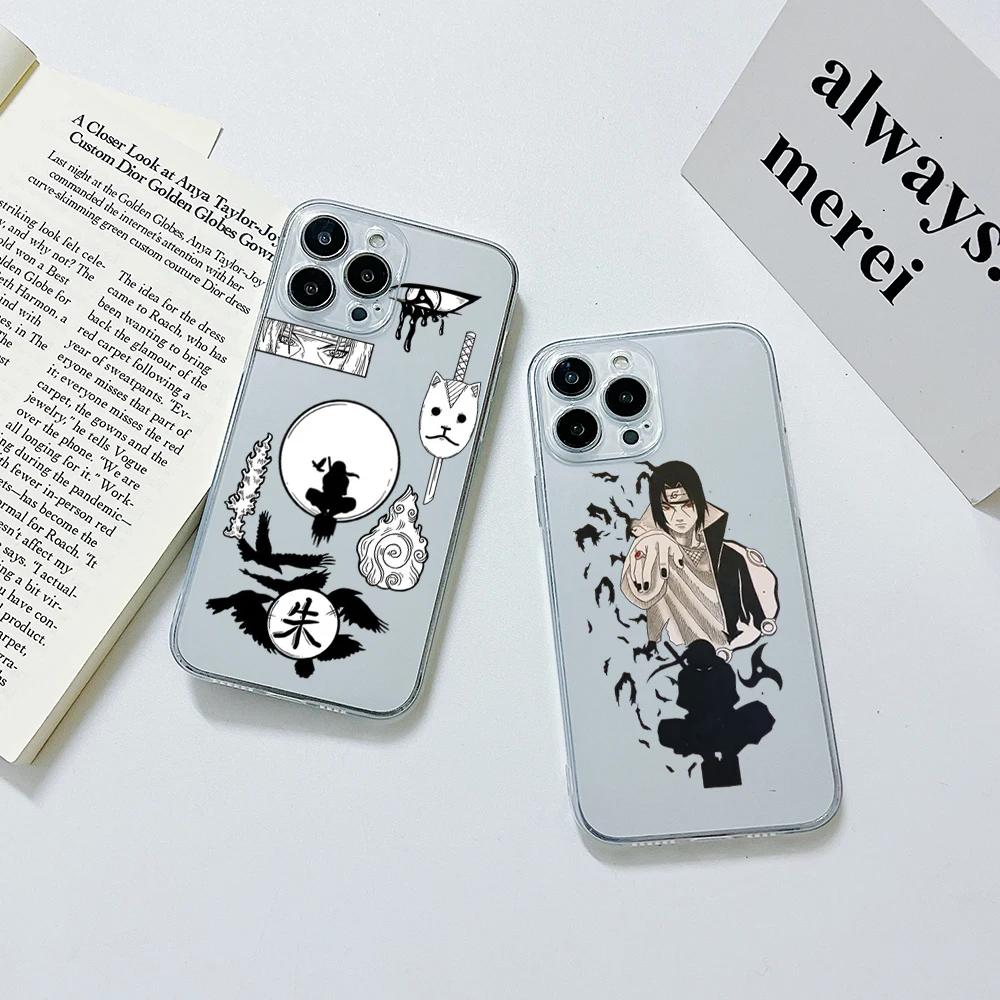

Uchiha Itachi Naruto Akatsuki Phone Case For Samsung A53 A50 A12 A52 A52S A51 A72 A71 A73 A81 A91 A32 A22 4G 5G Transparent Capa