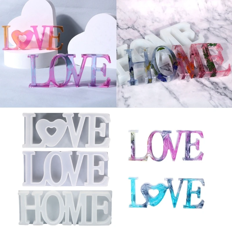 3Pcs Love Home Silicone Mould Letters Crystal Resin Mold Desktop Ornaments Mold Wall-Hanging Decor Mold for DIY Crafts Y08E
3Pcs Love Home Silicone Mould Letters Crystal Resin Mold Desktop Ornaments Mold Wall-Hanging Decor Mold for DIY Crafts Y08E