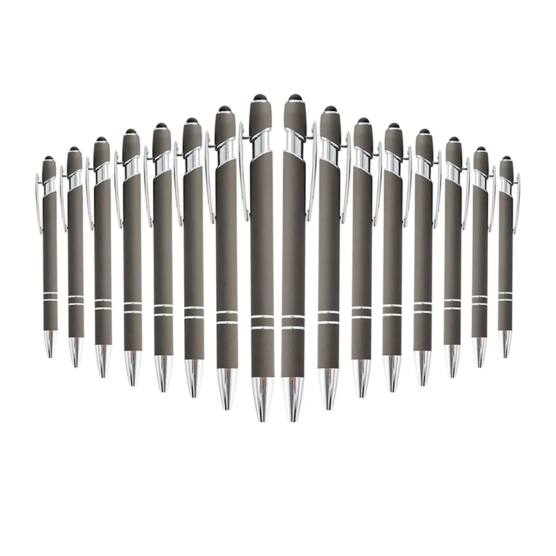 16 Pieces Ballpoint Pens With Stylus Tip, Rubberized Soft Contact Ballpoint Pen Black Ink Metal Pen For Tablets
16 Pieces Ballpoint Pens With Stylus Tip, Rubberized Soft Contact Ballpoint Pen Black Ink Metal Pen For Tablets