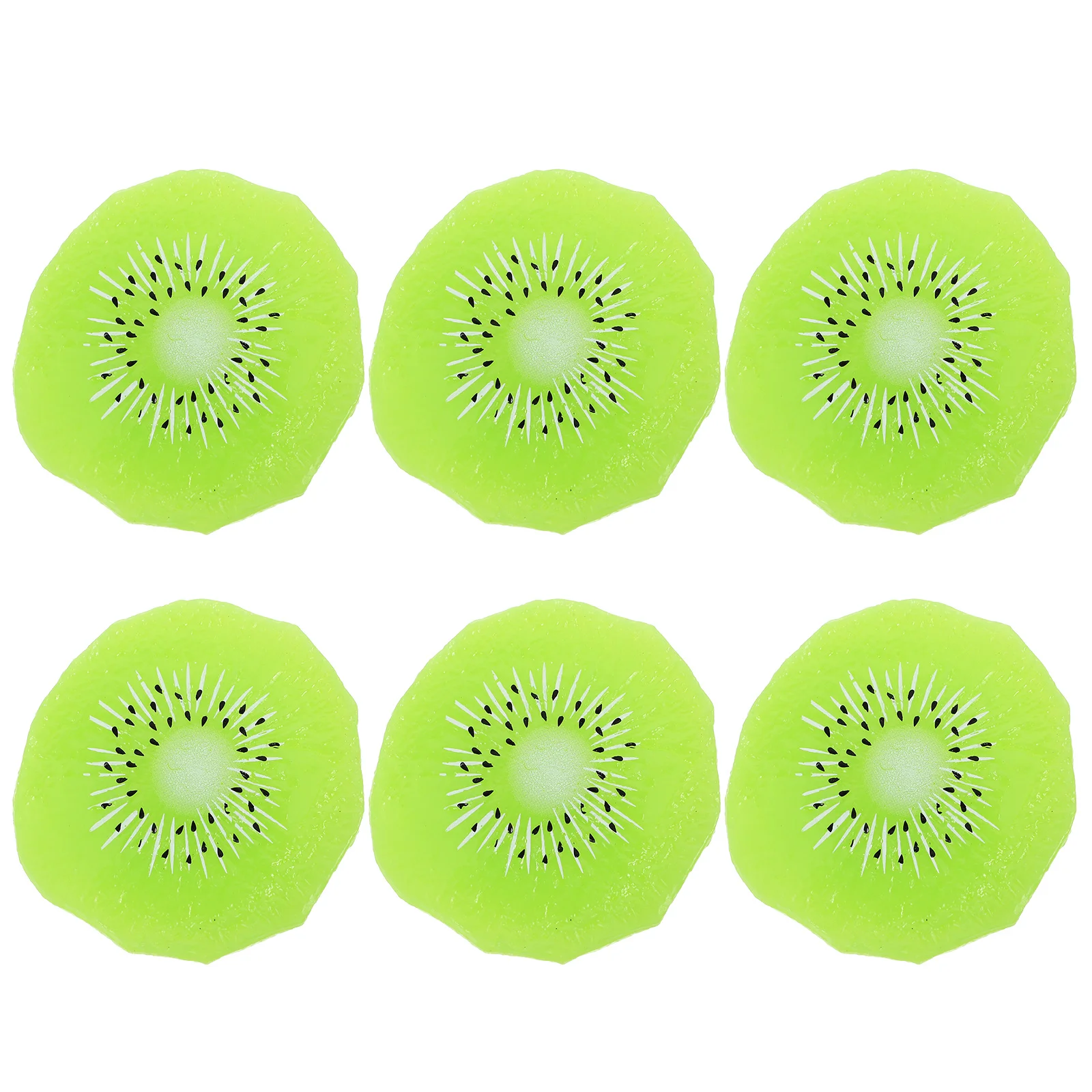 6pcs Simulated Kiwifruit Slice Model Artificial Kiwifruit Slice Prop Fake Fruit Decor for Shop Display
6pcs Simulated Kiwifruit Slice Model Artificial Kiwifruit Slice Prop Fake Fruit Decor for Shop Display