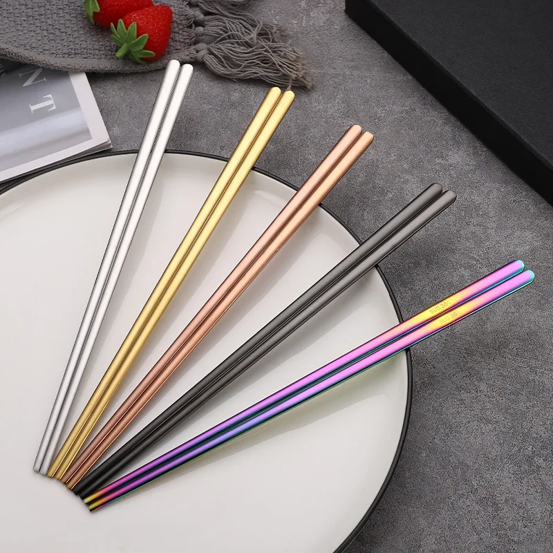 Столовые приборы из нержавеющей стали 304, палочки для еды, Нескользящие и нескользящие домашние столовые приборы, палочки для еды, столовые приборы, кухонные инструменты 
Столовые приборы из нержавеющей стали 304, палочки для еды, Нескользящие и нескользящие домашние столовые приборы, палочки для еды, столовые приборы, кухонные инструменты