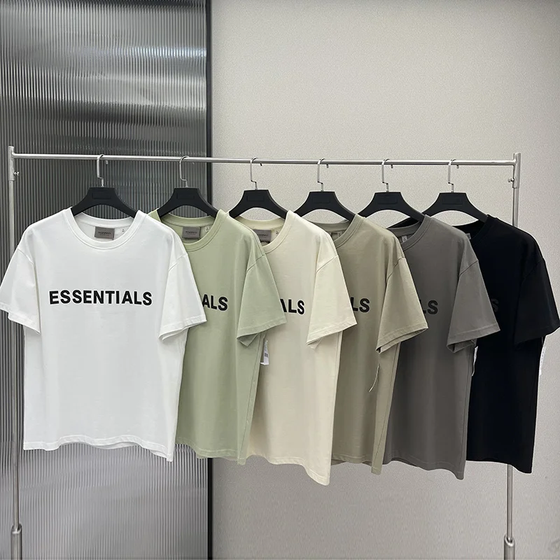 ESSENTIALS Summer High Quality T-shirt 100% Cotton Loose Tees Rubber Letter Hip hop Unisex Oversized Sports T-Shirts
ESSENTIALS Summer High Quality T-shirt 100% Cotton Loose Tees Rubber Letter Hip hop Unisex Oversized Sports T-Shirts