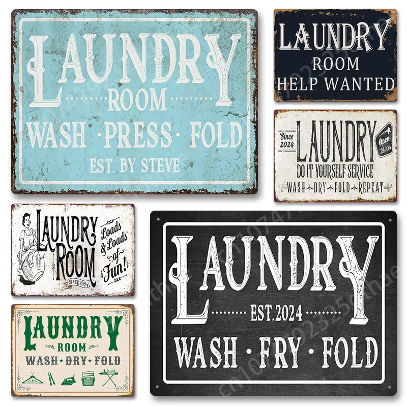 Laundry Room Metal Tin Sign Vintage Art Wall Decor Iron Painting Posters Home Bathroom Washroom Decoration Background Plaque
Laundry Room Metal Tin Sign Vintage Art Wall Decor Iron Painting Posters Home Bathroom Washroom Decoration Background Plaque