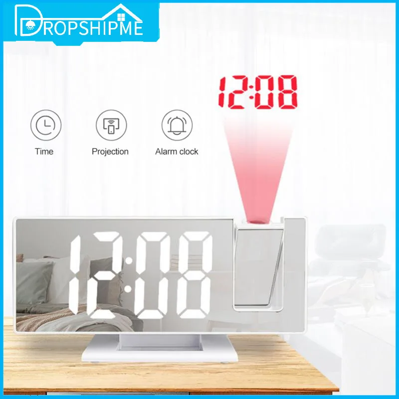 Dropshipme Projectable Clock Led Mirror Digital Alarm Clock Electric Desktop Table Bedside Electronic Alarm with Projection Time
Dropshipme Projectable Clock Led Mirror Digital Alarm Clock Electric Desktop Table Bedside Electronic Alarm with Projection Time