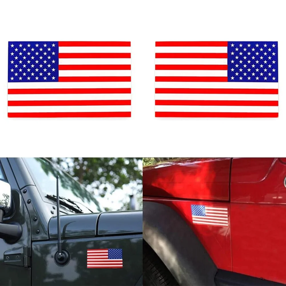 2 шт., 3D наклейки на американский Автомобильный флаг
2 шт., 3D наклейки на американский Автомобильный флаг