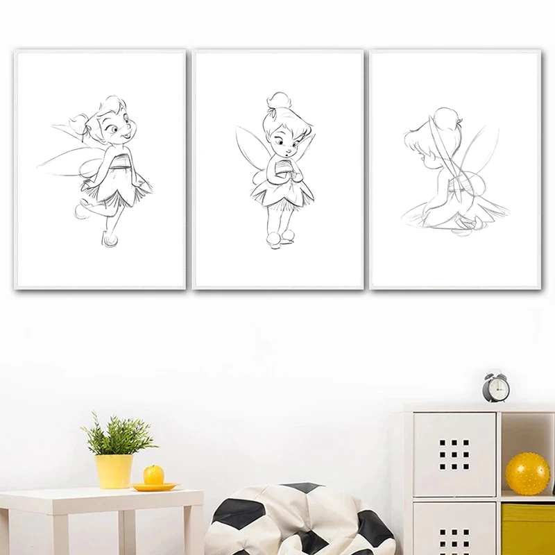 Disney Tinker Bell Drawing Sketch Poster and Prints Canvas Paintings Mural Wall Art Picture Living Room Kids Bedroom Home Decor
Disney Tinker Bell Drawing Sketch Poster and Prints Canvas Paintings Mural Wall Art Picture Living Room Kids Bedroom Home Decor